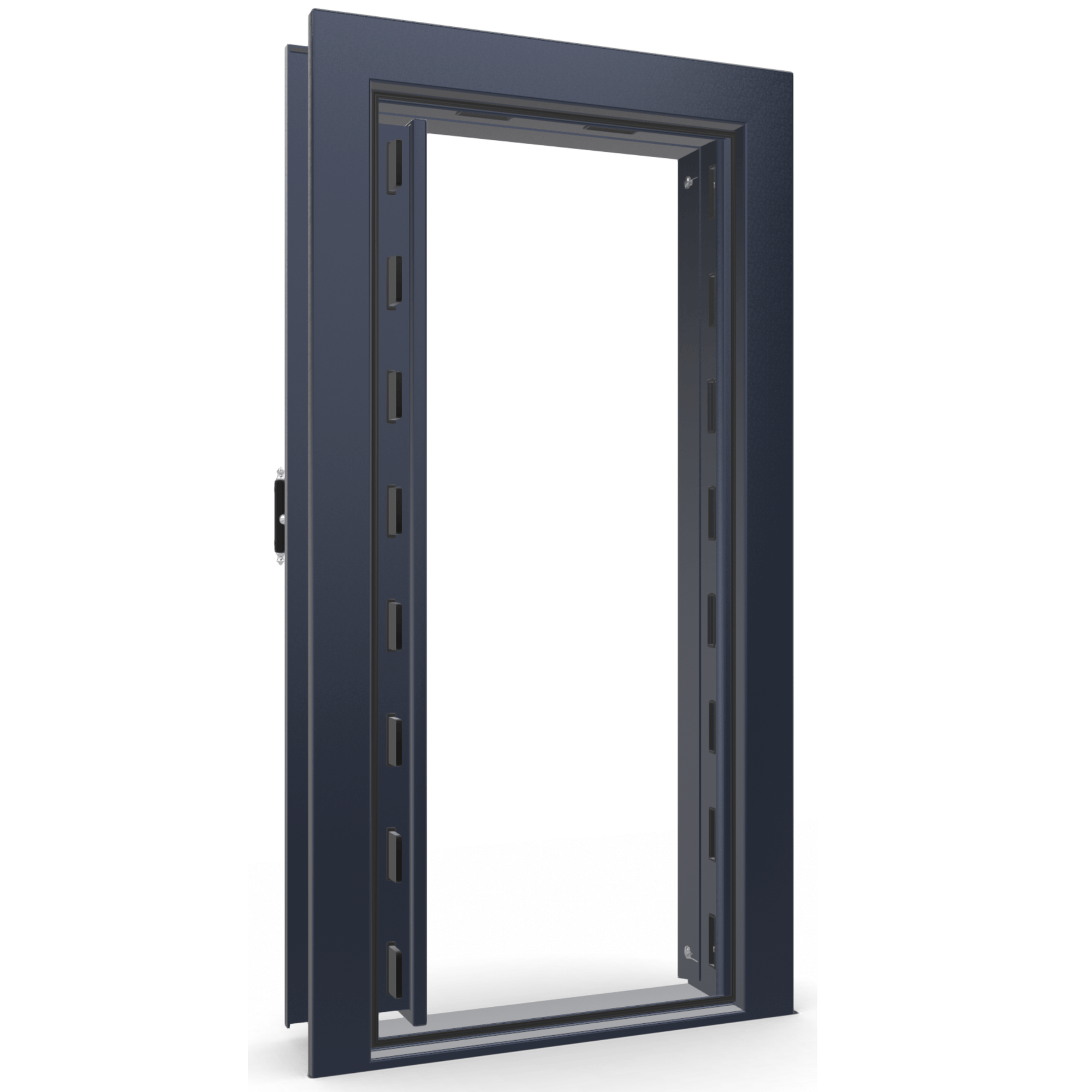 Vault Door Series | In-Swing | Left Hinge | Blue Gloss | Mechanical Lock - open
