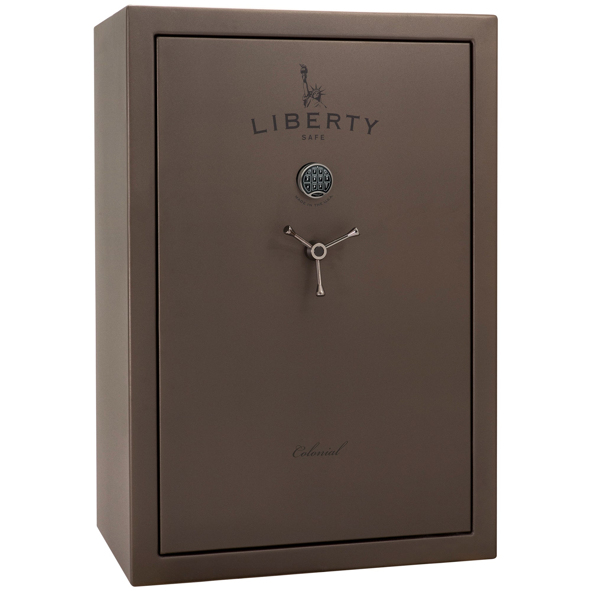 Colonial Series | Level 4 Security | 75 Minute Fire Protection | 35 | DIMENSIONS: 60.5"(H) X 42”(W) X 22"(D*) | Bronze Textured | Electronic Lock - closed