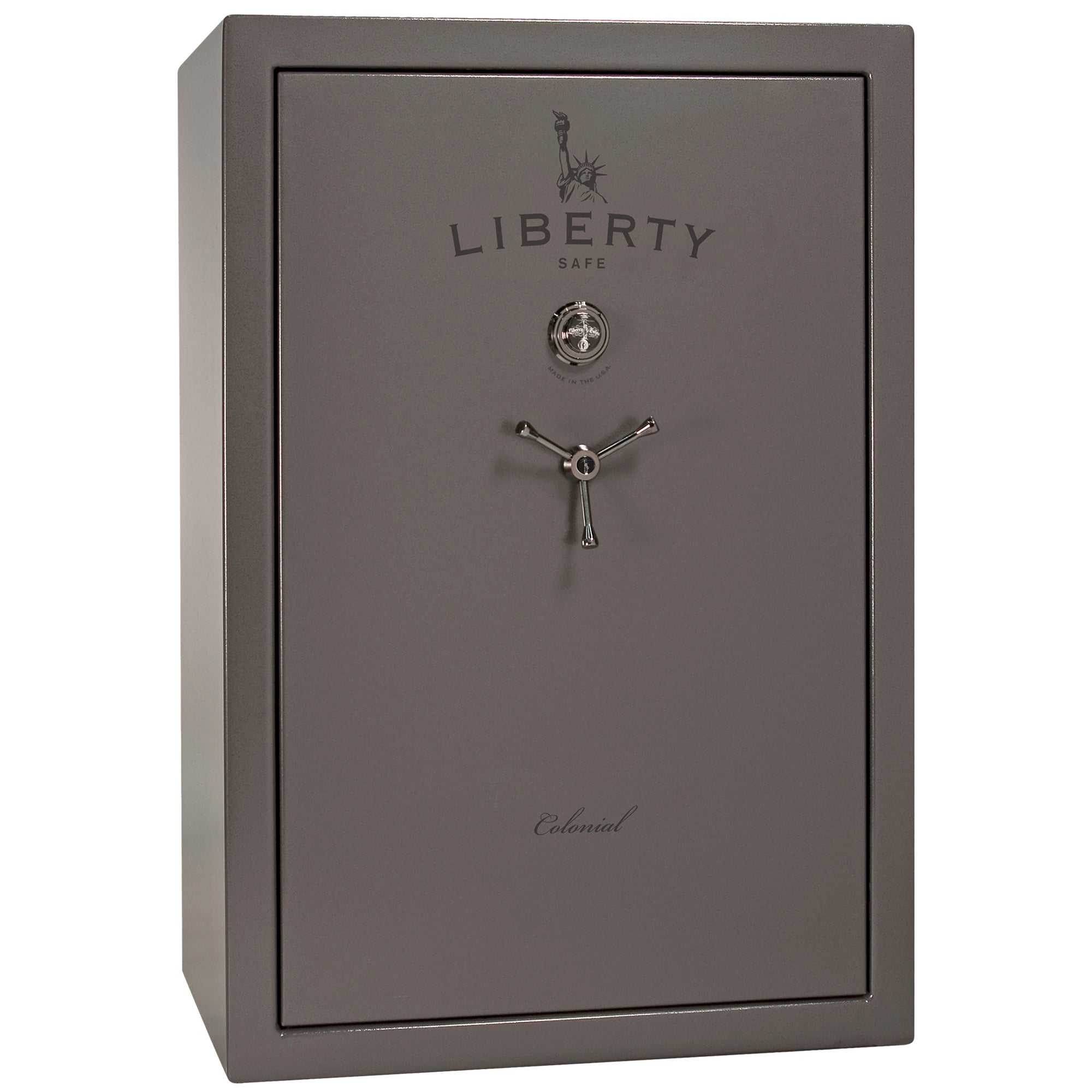 Colonial Series | Level 4 Security | 75 Minute Fire Protection | 35 | DIMENSIONS: 60.5"(H) X 42”(W) X 22"(D*) | Gray Gloss | Mechanical Lock - closed