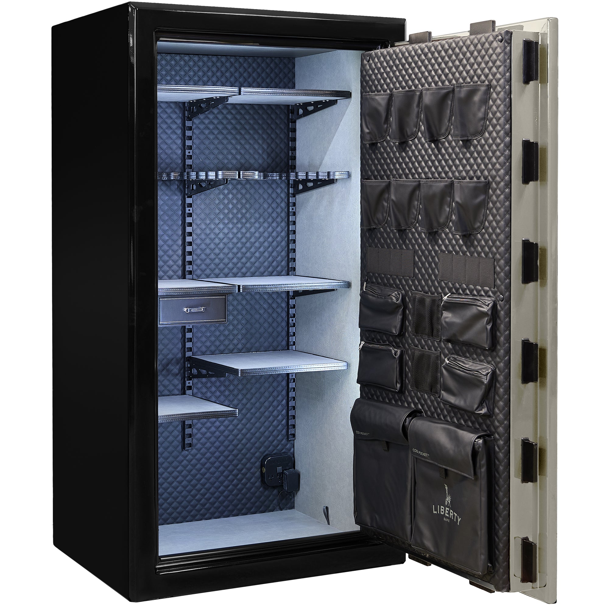 Presidential Series | Level 10 Security | 2.5 Hours Fire Protection | 40 | Dimensions: 66”(H) x 36”(W) x 27.75"(D*) | Champagne Gloss | Electronic Lock - Open