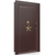 Vault Door Series | In-Swing | Left  Hinge | Burgundy Marble | Mechanical Lock - closed