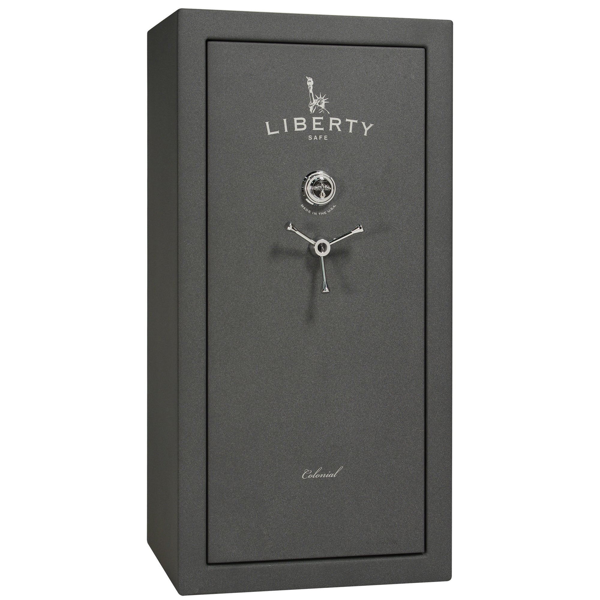 Colonial Series | Level 4 Security | 75 Minute Fire Protection | 23 PRO FLEX | DIMENSIONS: 60.5"(H) X 30"(W) X 22"(D*) | Granite Textured | Mechanical Lock - Closed